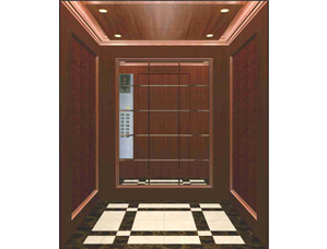 棕色轿厢电梯